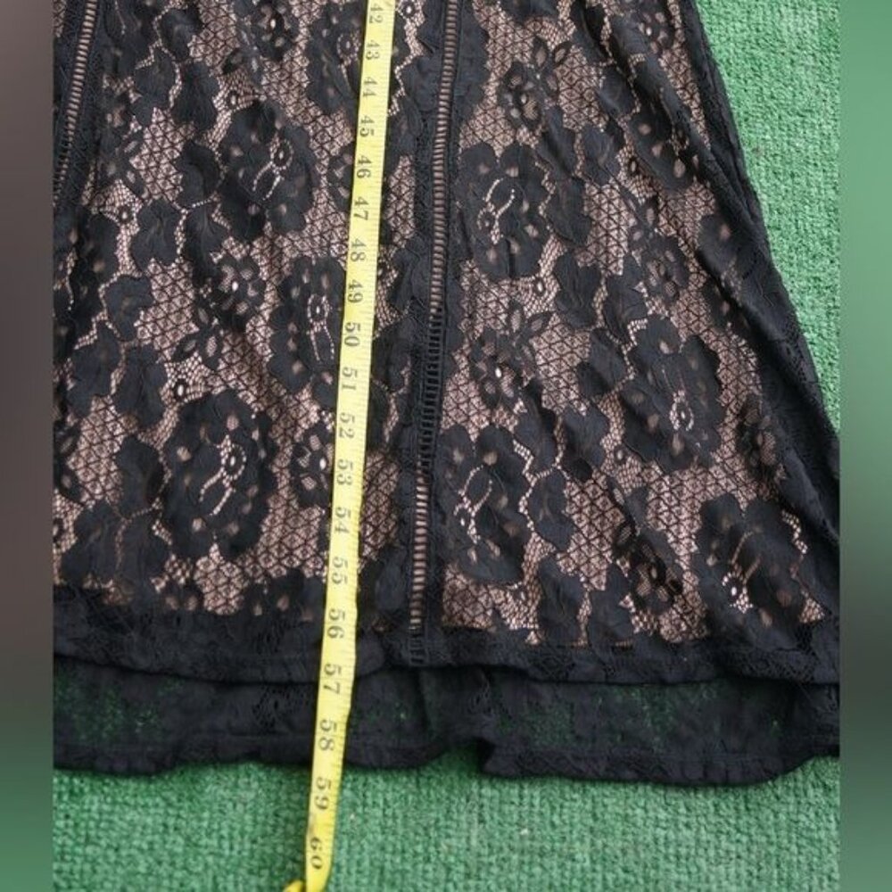 City Studio Black Maxi Dress All over Lace Night Gown Size 0 - Picture 7 of 10